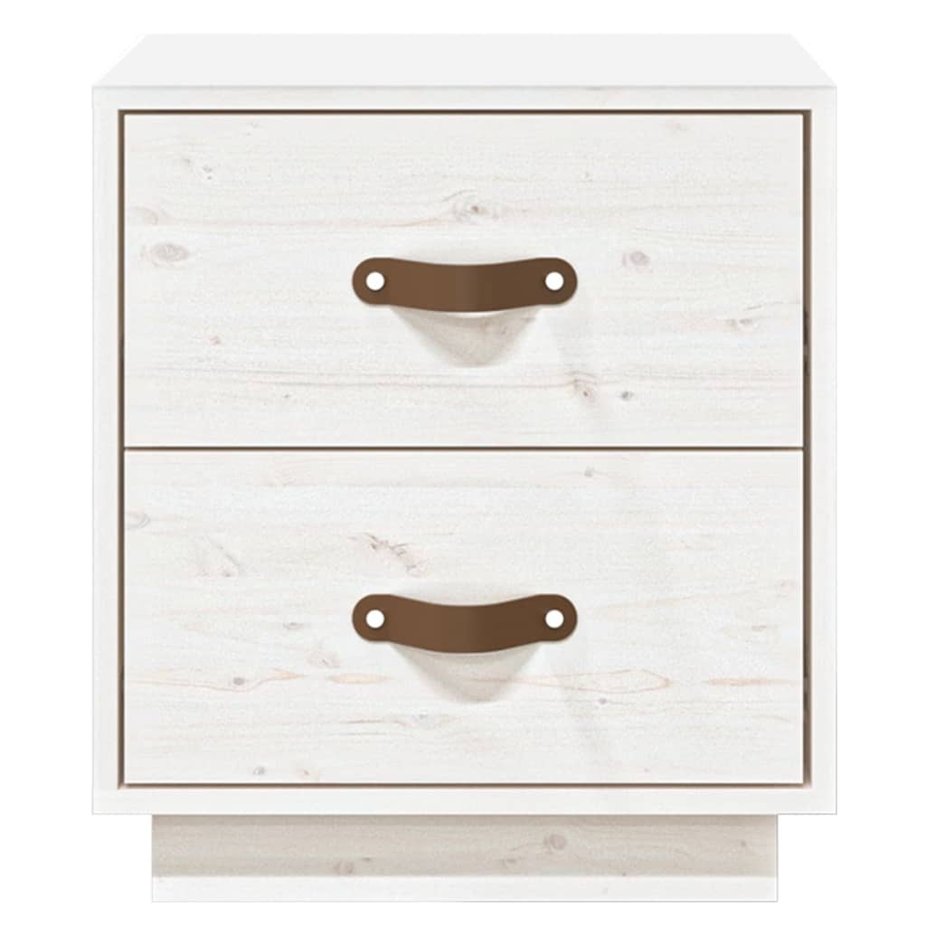 sengeborde 2 stk. 40x34x45 cm massivt fyrretræ hvid