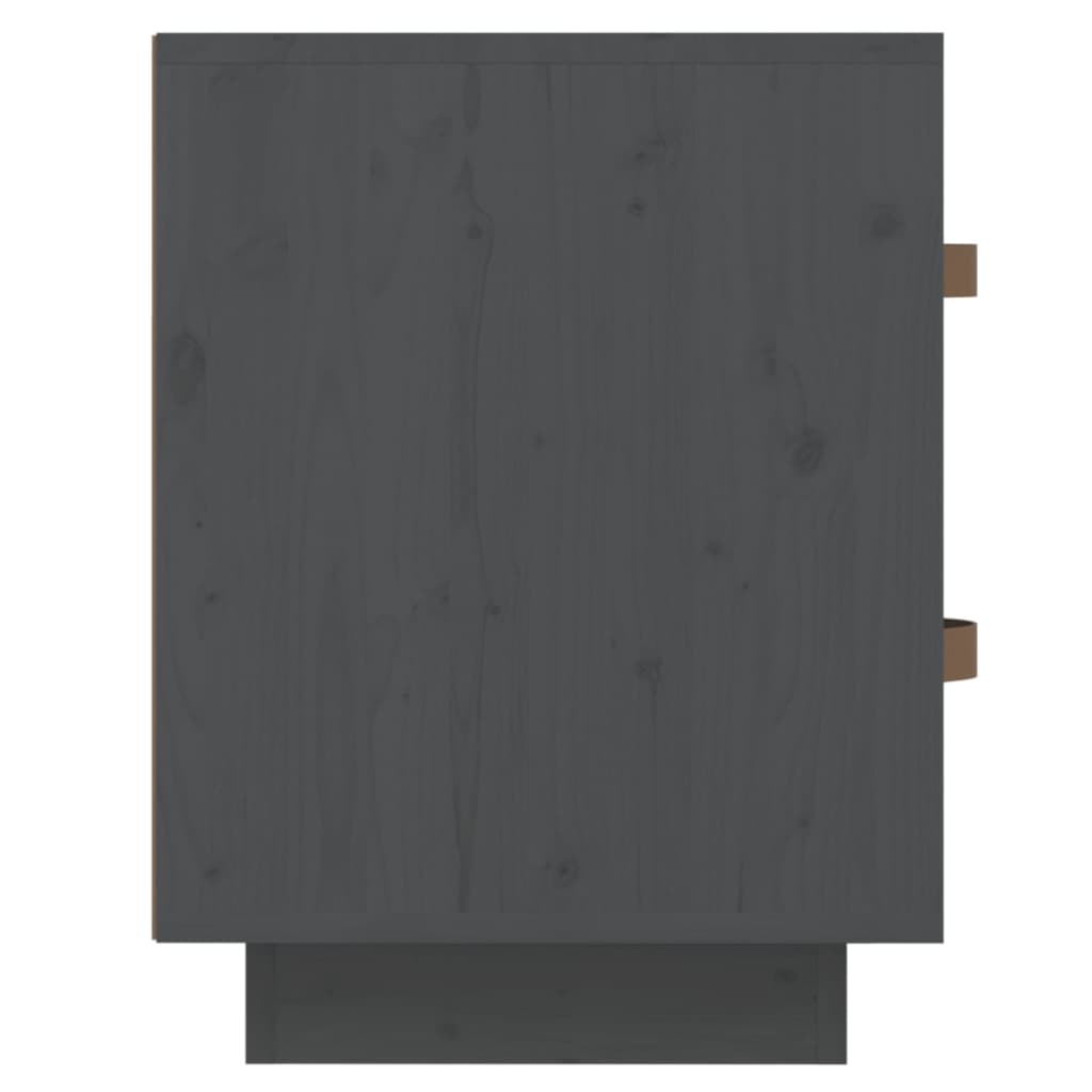 sengeborde 2 stk. 40x34x45 cm massivt fyrretræ grå