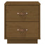 sengeborde 2 stk. 40x34x45 cm massivt fyrretræ gyldenbrun