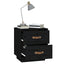 sengeborde 2 stk. 40x34x45 cm massivt fyrretræ sort