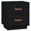 sengeborde 2 stk. 40x34x45 cm massivt fyrretræ sort