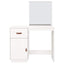 makeupbord 95x50x134 cm massivt fyrretræ hvid