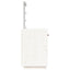 makeupbord m. LED-lys 95x50x133,5 cm massivt fyrretræ hvid