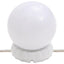 makeupbord m. LED-lys 95x50x133,5cm massivt fyrretræ gyldenbrun