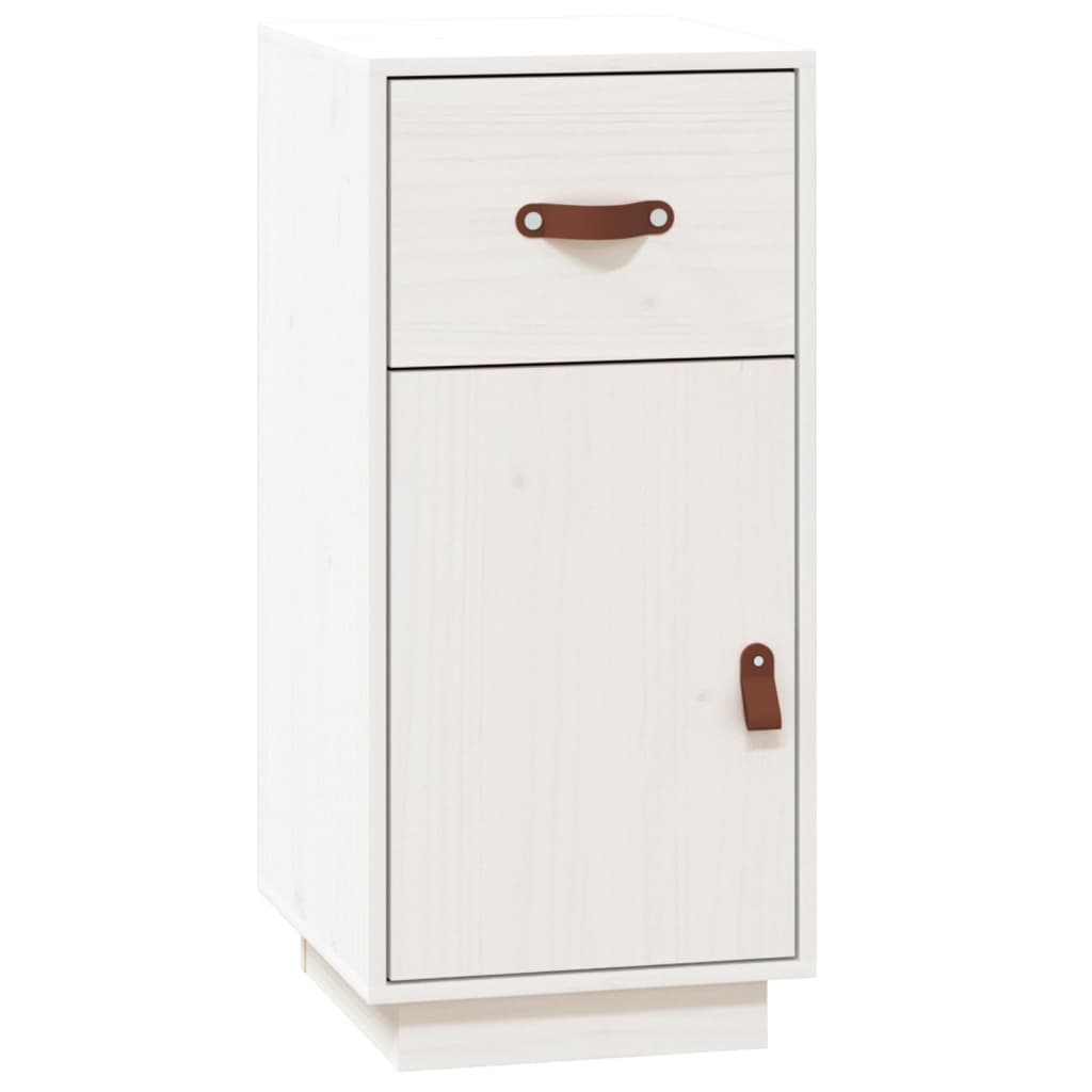 skænk 34x40x75 cm massivt fyrretræ hvid