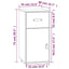 skænk 34x40x75 cm massivt fyrretræ gyldenbrun