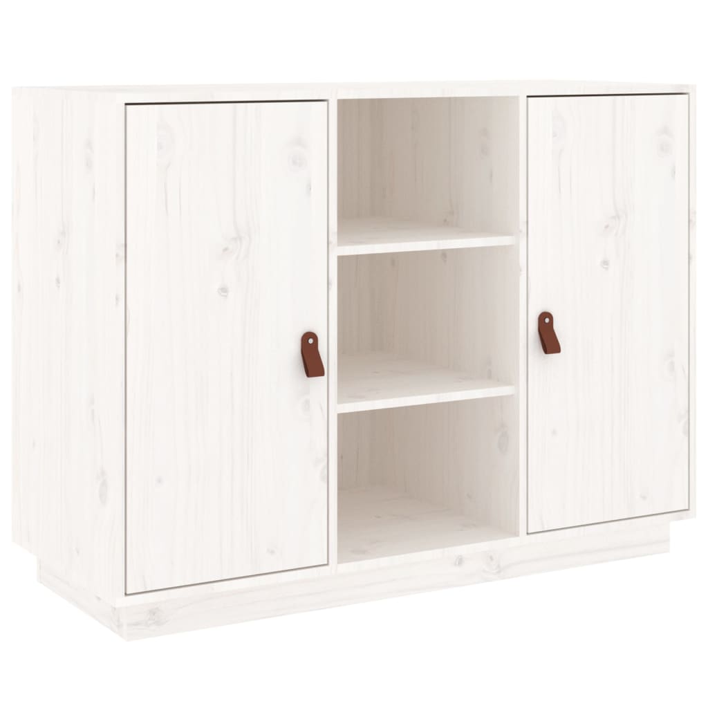 skænk 100x40x75 cm massivt fyrretræ hvid