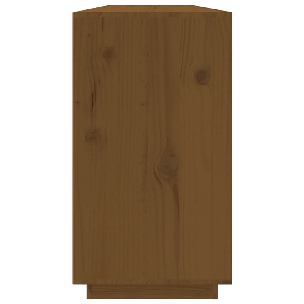 skænk 100x40x75 cm massivt fyrretræ gyldenbrun