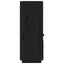 højskab 34x40x108,5 cm massivt fyrretræ sort