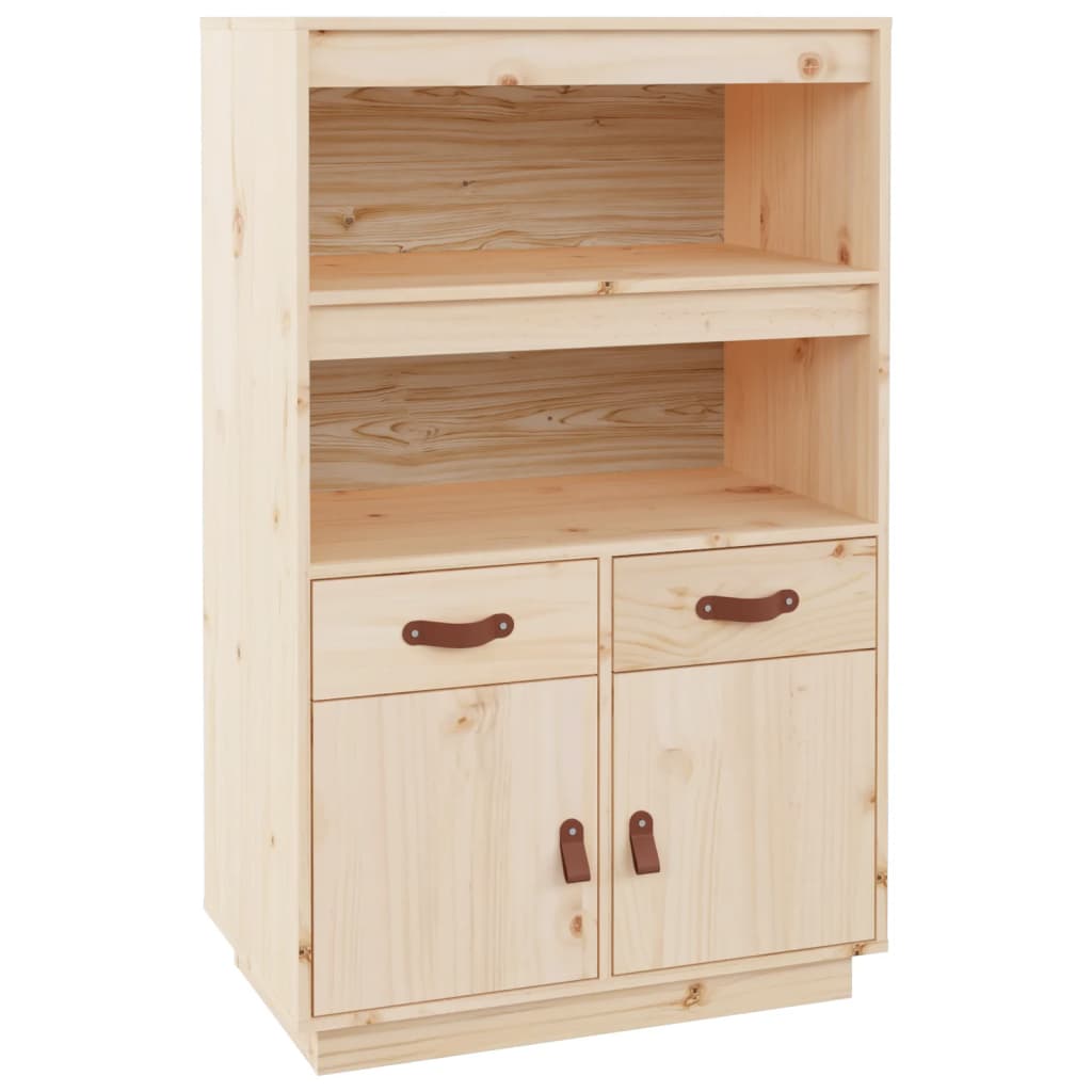 højskab 67x40x108,5 cm massivt fyrretræ