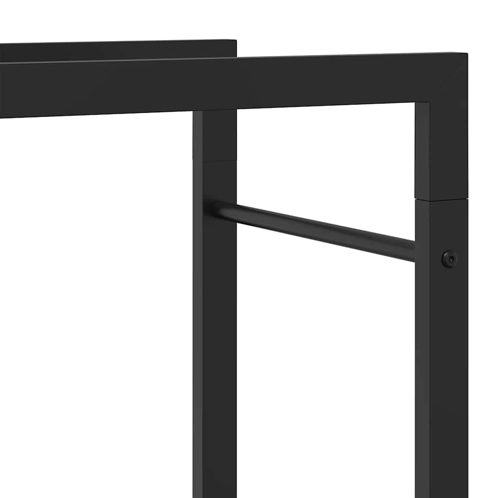 brændestativ 50x28x132 cm stål matsort
