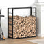 brændestativ 80x28x86 cm stål matsort