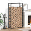 brænderist mat sort 80x28x154 cm stål
