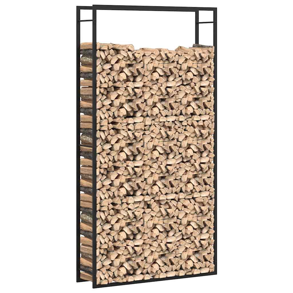 brændestativ 110x28x214 cm stål matsort
