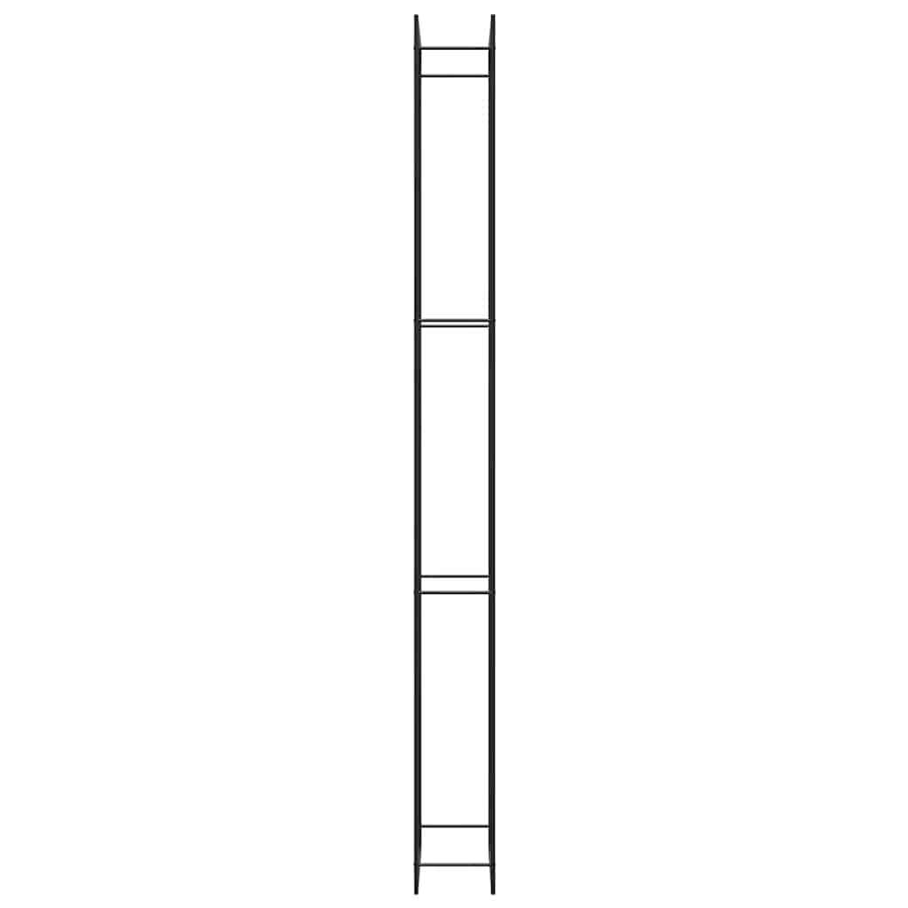 brændestativ 110x28x312 cm stål matsort