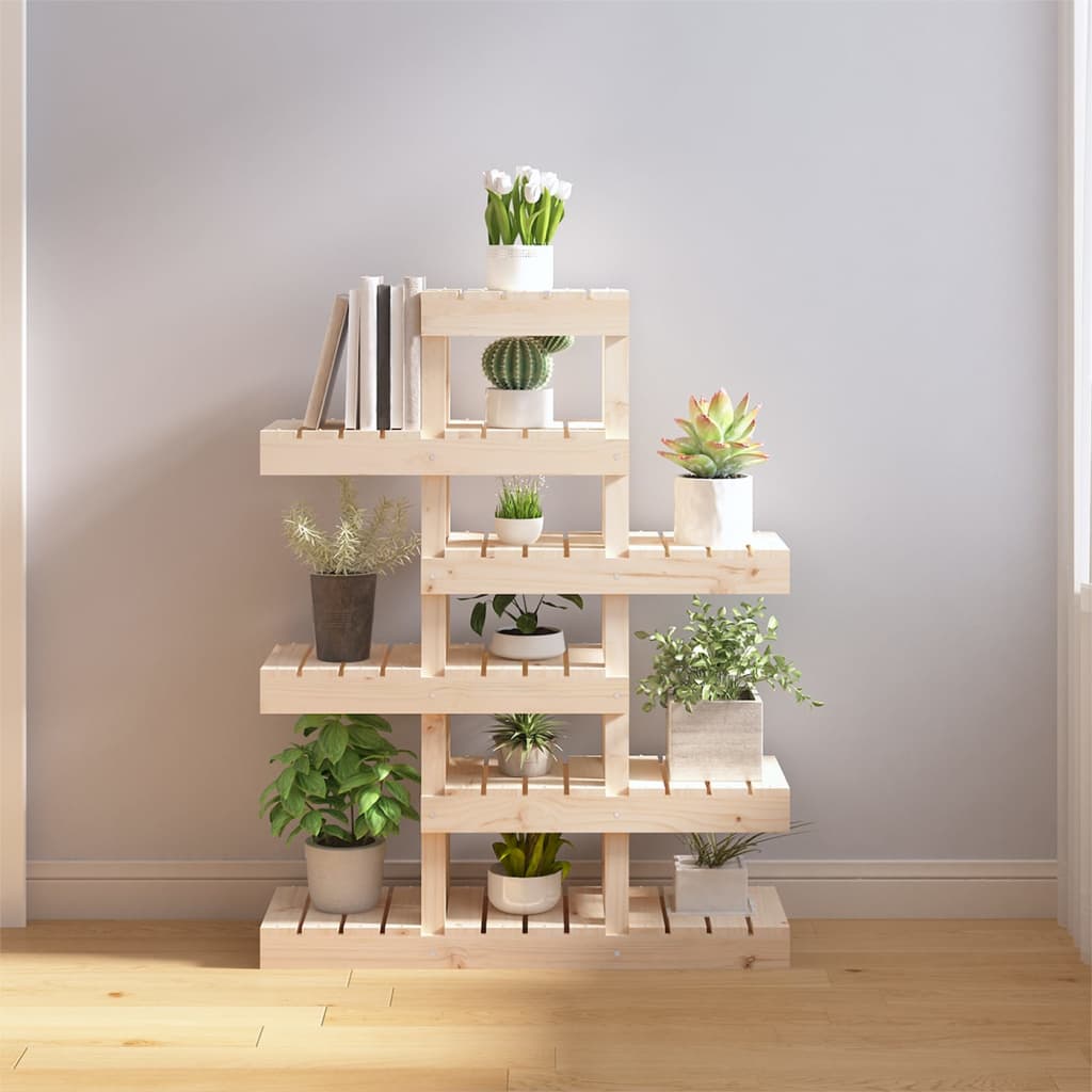 plantestativ 85x25x109,5 cm massivt fyrretræ billede