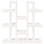 plantestativ 104,5x25x109,5 cm massivt fyrretræ hvid