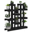 plantestativ 104,5x25x109,5 cm massivt fyrretræ sort