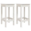 barstole 2 stk. 40x40x78 cm massivt fyrretræ hvid