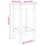 barstole 2 stk. 40x40x78 cm massivt fyrretræ hvid
