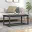 sofabord 110x55x45 cm massivt fyrretræ grå