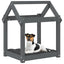 hundeseng 61x50x70 cm massivt fyrretræ grå