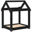 hundeseng 61x50x70 cm massivt fyrretræ sort