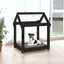 hundeseng 61x50x70 cm massivt fyrretræ sort