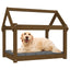 hundeseng 81x60x70 cm massivt fyrretræ gyldenbrun