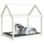 hundeseng 111x80x100 cm massivt fyrretræ hvid