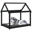 hundeseng 111x80x100 cm massivt fyrretræ sort