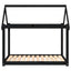 hundeseng 111x80x100 cm massivt fyrretræ sort