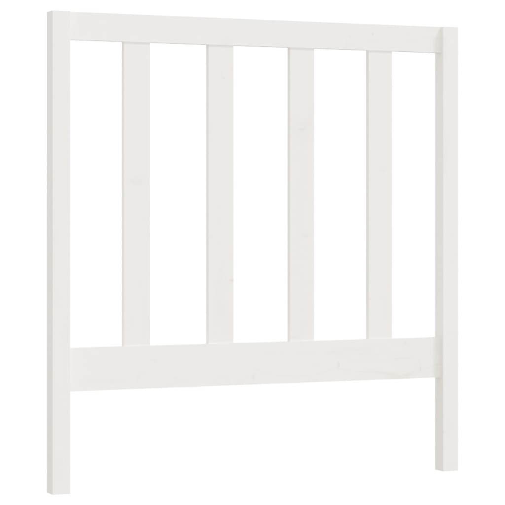 sengegavl 95x4x100 cm massivt fyrretræ hvid