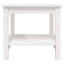 sofabord 50x50x45 cm massivt fyrretræ sort hvid