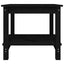 sofabord 50x50x45 cm massivt fyrretræ sort
