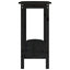 konsolbord 110x40x80 cm massivt fyrretræ sort