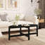 sofabord 118x63x45 cm massivt fyrretræ sort