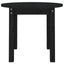 sofabord Ø 55x45 cm massivt fyrretræ sort