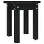 sofabord Ø 35x35 cm massivt fyrretræ sort
