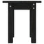 sofabord Ø 35x35 cm massivt fyrretræ sort