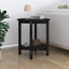 sofabord Ø 55x60 cm massivt fyrretræ sort