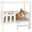 hundeseng 95,5x73,5x90 cm massivt fyrretræ hvid