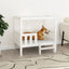 hundeseng 95,5x73,5x90 cm massivt fyrretræ hvid