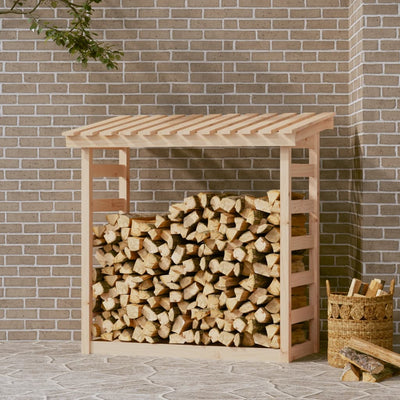 brændestativ 108x64,5x110 cm massivt fyrretræ