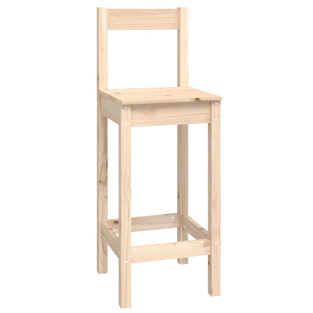 barsæt 9 dele massivt fyrretræ