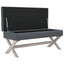 opbevaringsskammel 110x45x49 cm velour mørkegrå