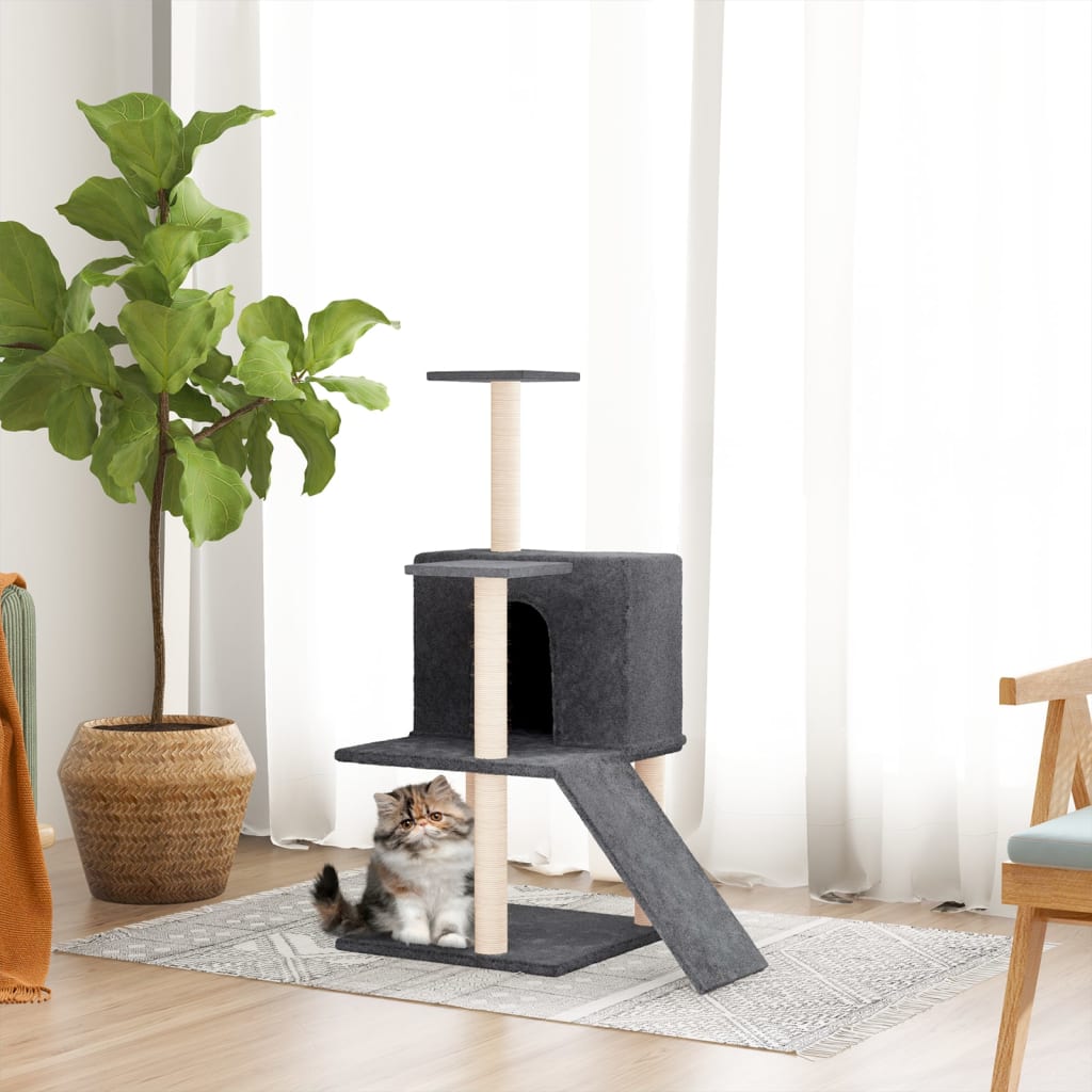 kradsetræ med sisalstolper 82 cm mørkegrå