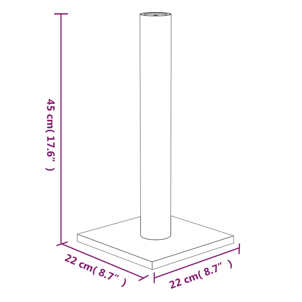 kradsetræ 22x22x45 cm cremefarvet
