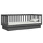 daybed 80x200 cm massivt fyrretræ grå