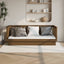 daybed 80x200 cm massivt fyrretræ gyldenbrun